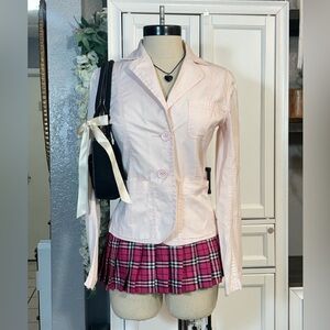 Cute Light Pink Blazer Top Small Business Casual Professional